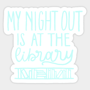 Night Out at the Library Sticker Sticker